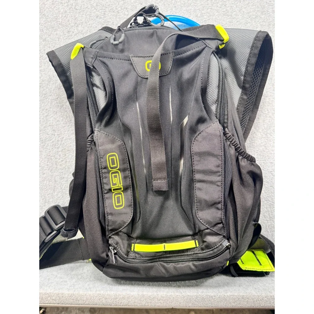 OGIO Hydration Backpack Black Neon Yellow 2.0L Reservoir Moto Hiking Bag